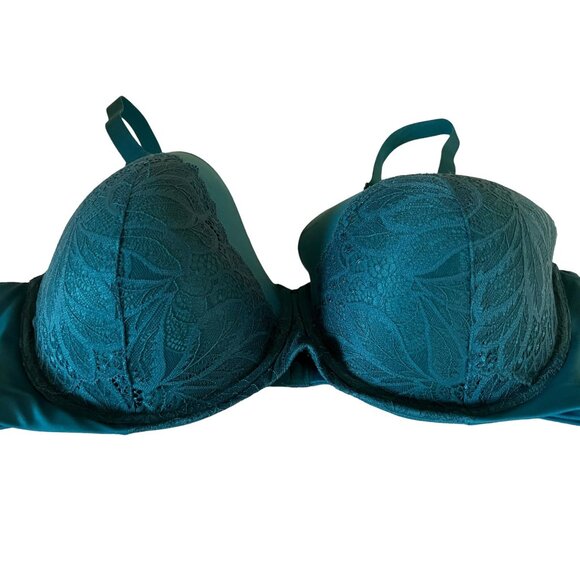 Auden 46DDD Teal T-Shirt Bra Full Coverage Lightly Lined Convertible Straps NWT - Picture 1 of 5